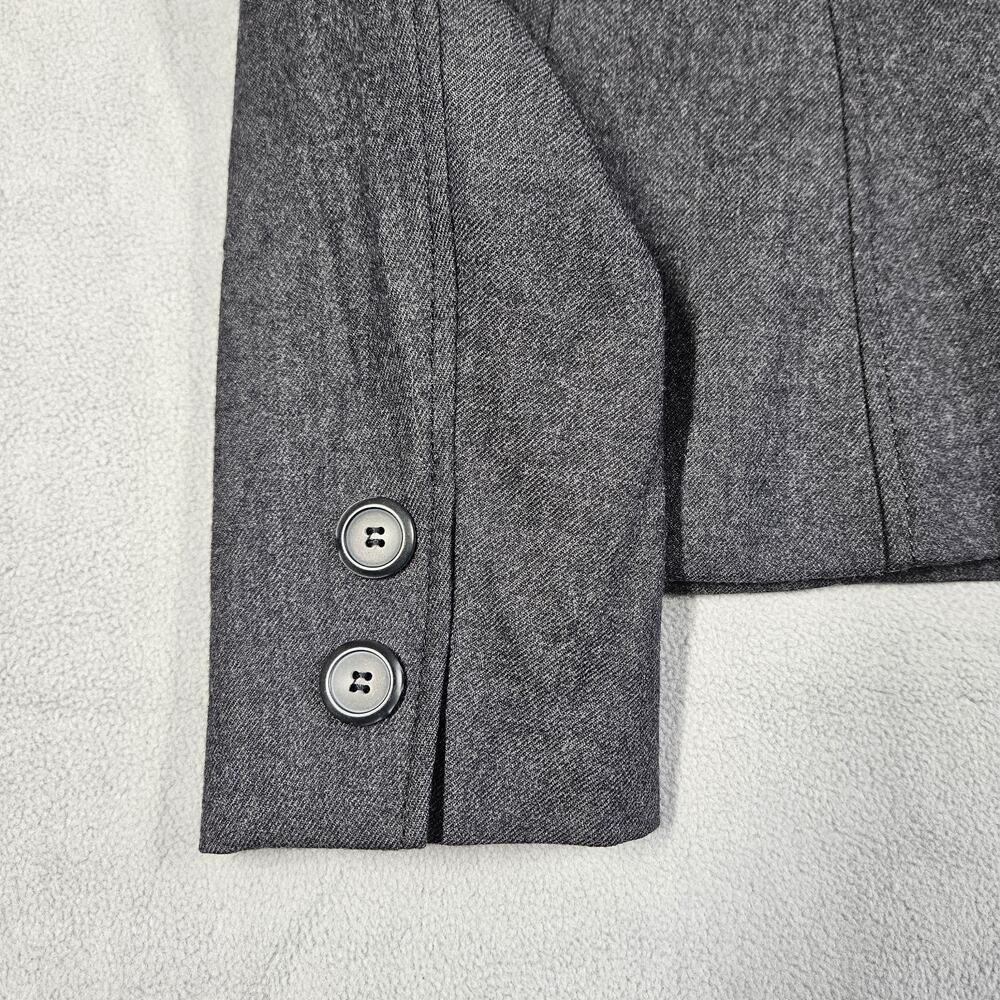 Vintage Pendleton Wool Blazer Womens 8P Dark Gray Jacket Petite Career Old Money - Picture 10 of 14